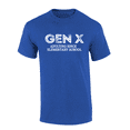 thumbnail image 1 of Trenz Shirt Company GEN X Adulting Since Elementary School American Flag Mens Short-Sleeve T-shirt-Antique Royal-large, 1 of 1