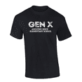 thumbnail image 1 of Trenz Shirt Company GEN X Adulting Since Elementary School American Flag Mens Short-Sleeve T-shirt-Black-4xl, 1 of 1