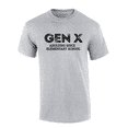 thumbnail image 1 of Trenz Shirt Company GEN X Adulting Since Elementary School American Flag Mens Short-Sleeve T-shirt-Sports Grey-small, 1 of 1