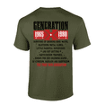 thumbnail image 1 of Trenz Shirt Company Gen X Survivors '65-'80 The True FAFO Generation Graphic Mens T-Shirt-Military-xxxl, 1 of 1