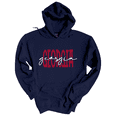 thumbnail image 1 of Trenz Shirt Company Georgia Team Color Red and Black Football Team Name Cursive Womens Hoodie-Navy-xxxl, 1 of 1