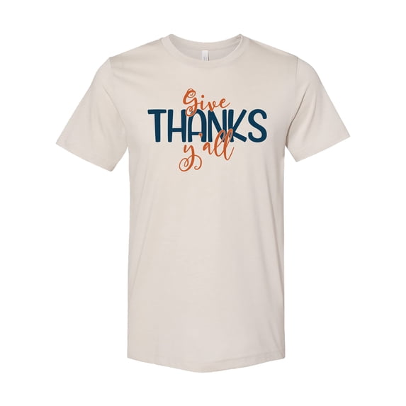 Trenz Shirt Company Give Thanks Short Sleeve T-shirt-Heather Dust-xxl