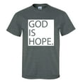 thumbnail image 1 of Trenz Shirt Company God Is Hope Block Christian Unisex Short Sleeve T-shirt-Dark Heather Grey-5XL, 1 of 4
