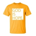 thumbnail image 1 of Trenz Shirt Company God Is Hope Block Christian Unisex Short Sleeve T-shirt-Gold-5XL, 1 of 4