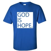 Trenz Shirt Company God Is Hope Block Christian Unisex Short Sleeve T-shirt-Royal-5XL