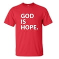 thumbnail image 1 of Trenz Shirt Company God Is Hope Christian Unisex Short Sleeve T-shirt-Red-2XL, 1 of 4
