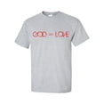 thumbnail image 1 of Trenz Shirt Company God=Love Christian Unisex Short Sleeve T-shirt-Sports Grey-2XL, 1 of 4