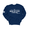 thumbnail image 1 of Trenz Shirt Company God's Warrior Man of God Stand Firm Bible Scripture Mens Christian Jesus Cross Crewneck Sweatshirt-Navy-xl, 1 of 1