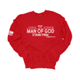 thumbnail image 1 of Trenz Shirt Company God's Warrior Man of God Stand Firm Bible Scripture Mens Christian Jesus Cross Crewneck Sweatshirt-Red-5xl, 1 of 1