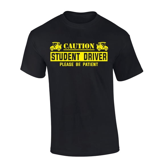 Trenz Shirt Company Golf Student Driver Funny Golf Cart Short Sleeve T-shirt-Black-xl