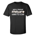 thumbnail image 1 of Trenz Shirt Company Hate is Taught Learn to Love Unisex Short Sleeve T-shirt-Black-medium, 1 of 4
