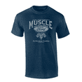 thumbnail image 1 of Trenz Shirt Company High Performance Muscle Ford An American Tradition Short Sleeve T-shirt Graphic Tee-Heather Navy-large, 1 of 1