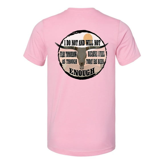 Trenz Shirt Company I Do Not and Will Not Bull Skull Country Singer Inspired Short Sleeve Graphic T-Shirt-Light Pink-Small