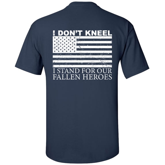 Trenz Shirt Company I Don't Kneel Unisex Short Sleeve T-shirt-Navy-X-Large