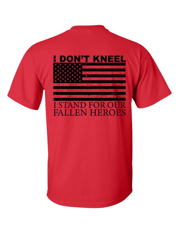 I Don't Kneel Unisex Short Sleeve T-shirt-Red-Medium