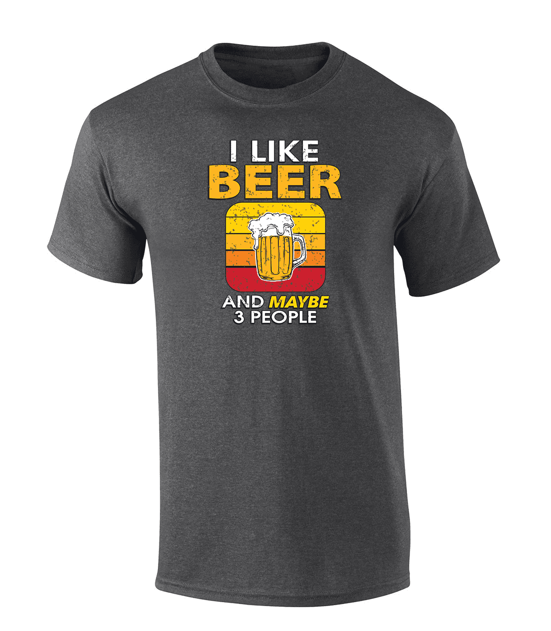 Trenz Shirt Company I like Beer And Maybe 3 People Mens Funny Short ...