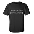 thumbnail image 1 of Trenz Shirt Company Introverted Unisex Short Sleeve T-shirt-Black-4XL, 1 of 4