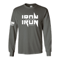 thumbnail image 1 of Trenz Shirt Company Iron Sharpens Iron Proverbs 27:17 Heavy Metal Logo Bible Scripture Mens Long-Sleeve T-Shirt-Charcoal-small, 1 of 1