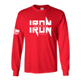 thumbnail image 1 of Trenz Shirt Company Iron Sharpens Iron Proverbs 27:17 Heavy Metal Logo Bible Scripture Mens Long-Sleeve T-Shirt-Red-large, 1 of 1
