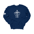 thumbnail image 1 of Trenz Shirt Company Iron Sharpens Iron Proverbs Proverbs 27:17 Mens Christian American Sleeve Crewneck Sweatshirt-Navy-5xl, 1 of 1