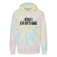 thumbnail image 1 of Trenz Shirt Company Jesus Over Everything Bible Scripture Christian Tie-Dye Hoodie-Sunset Swirl-medium, 1 of 1