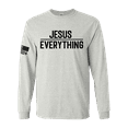 thumbnail image 1 of Trenz Shirt Company Jesus Over Everything Bible Scripture Mens Christian Tee Long-Sleeve T-Shirt-Ash-small, 1 of 1