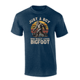 thumbnail image 1 of Trenz Shirt Company Just A Boy Who Really Loves Bigfoot Mens Short-Sleeve T-Shirt-Heather Navy-small, 1 of 1