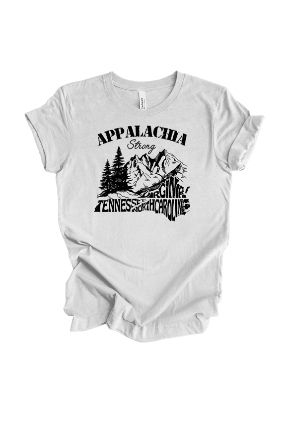 Ladies Appalachia Strong Hurricane Helene Short Sleeve T-Shirt-Ash-Large
