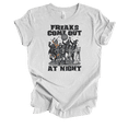 thumbnail image 1 of Trenz Shirt Company Ladies Halloween Freaks Come Out At Night Disco Short Sleeve T-shirt-Ash-X-Large, 1 of 1