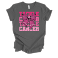 thumbnail image 1 of Trenz Shirt Company Ladies Tackle Breast Cancer Pink Bow Short Sleeve T-Shirt-Asphalt-Large, 1 of 1