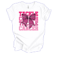 thumbnail image 1 of Trenz Shirt Company Ladies Tackle Breast Cancer Pink Bow Short Sleeve T-Shirt-White-5X-Large, 1 of 1