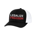 thumbnail image 1 of Trenz Shirt Company Legalize Freedom Adult Trucker Hat-Black/White, 1 of 4