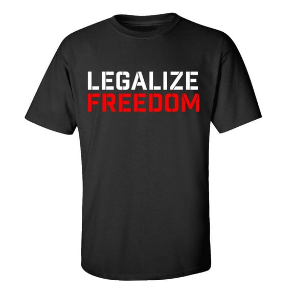 Trenz Shirt Company Legalize Freedom Unisex Short Sleeve T-shirt-Black-Small