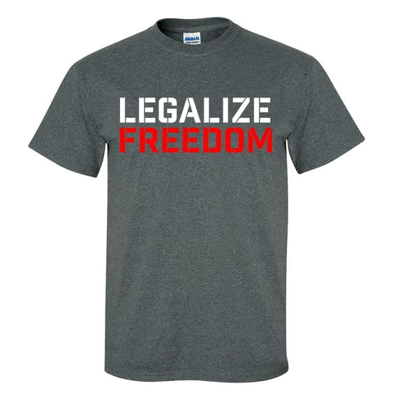 Trenz Shirt Company Legalize Freedom Unisex Short Sleeve T-shirt-Heather Grey-Large