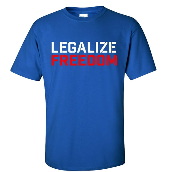 Trenz Shirt Company Legalize Freedom Unisex Short Sleeve T-shirt-Royal-Large
