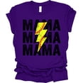 thumbnail image 1 of Trenz Shirt Company Lightning Stacked Softball Mama Womens Short Sleeve T-shirt-Purple-Small, 1 of 1