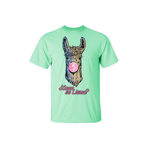 Trenz Shirt Company Llama Gum Short Sleeve T-Shirt shirt-Mint-Large