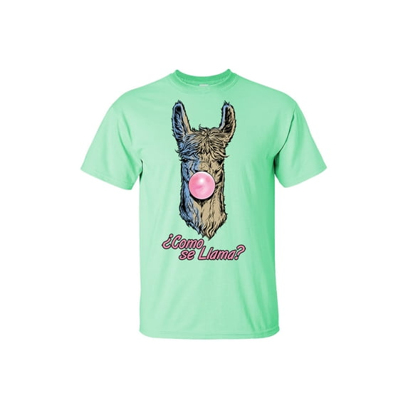 Trenz Shirt Company Llama Gum Short Sleeve T-Shirt shirt-Mint-XXl