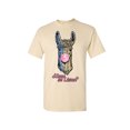 thumbnail image 1 of Trenz Shirt Company Llama Gum Short Sleeve T-Shirt shirt-Natural-Small, 1 of 4