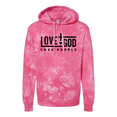 thumbnail image 1 of Trenz Shirt Company Love God Love People Christian Ladies Tie-Dye Hoodie-Pink-xxxl, 1 of 1