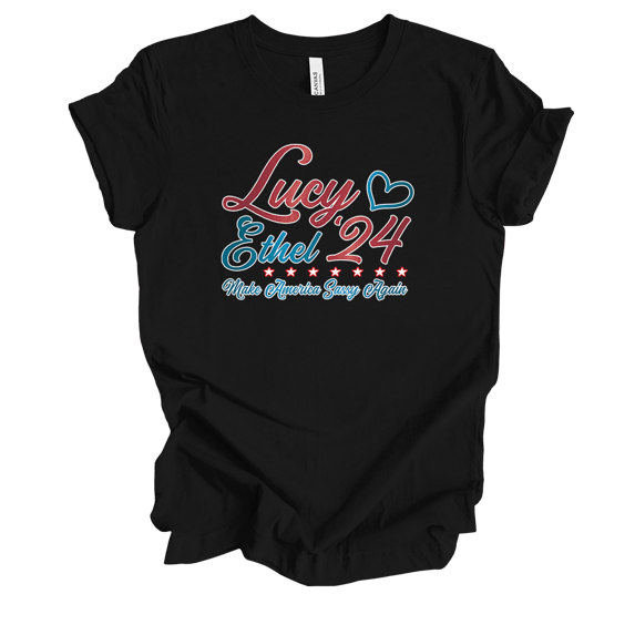 Trenz Shirt Company Lucy Ethel '24 Make America Sassy Again Womens Graphic T-Shirt-Black-medium