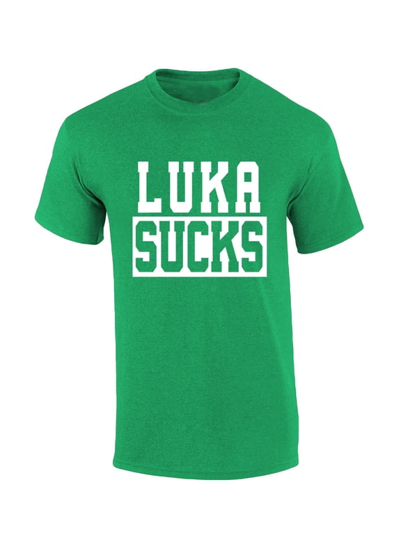 Luka Sucks Tshirt Boston Inspired Short Sleeve T-shirt-Heather Irish Green-small