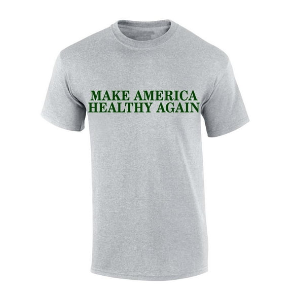 Trenz Shirt Company MAHA Make America Healthy Again Nutrition Wellness Farm To Table Short Sleeve T-shirt-Sports Grey-small