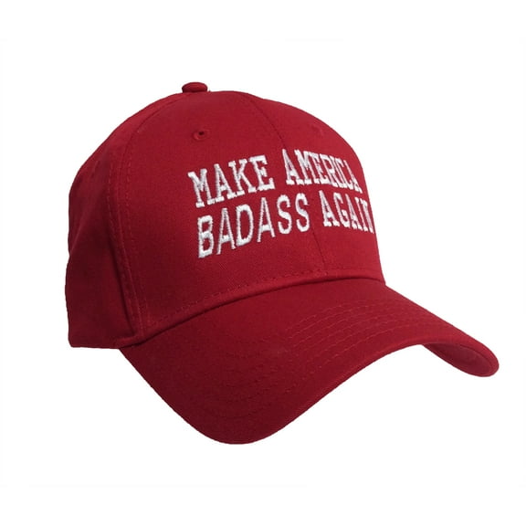 Trenz Shirt Company Make America Badass Again Adjustable Hat Red