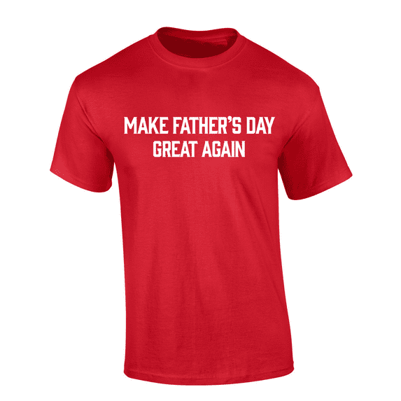 Trenz Shirt Company Make Father's Day Great Again Men’s Graphic T-Shirt Graphic Tee-Red-large