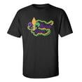 thumbnail image 1 of Trenz Shirt Company Mardi Gras Beads Unisex Short Sleeve T-shirt-Black-Medium, 1 of 4