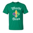 thumbnail image 1 of Trenz Shirt Company Mardi Gras Unisex Short Sleeve T-shirt-Kelly Green-Large, 1 of 4