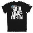 thumbnail image 1 of Trenz Shirt Company Men's 4th of July Graphic T-Shirt - Friends, Family, and Freedom Eagle and Flag Design-Black-large, 1 of 1