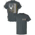 thumbnail image 1 of Trenz Shirt Company Men’s Best Buckin’ Dad Ever Shirt – Distressed Hunting Flag Tee, Funny Father’s Day Gift for Outdoorsman, Heather Grey-Small, 1 of 1