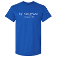 thumbnail image 1 of Trenz Shirt Company Men’s Christian T-Shirt - “By His Grace” Romans 3:24 Graphic Tee, Faith-Based Bible Verse Design-Antique Royal-Medium, 1 of 1